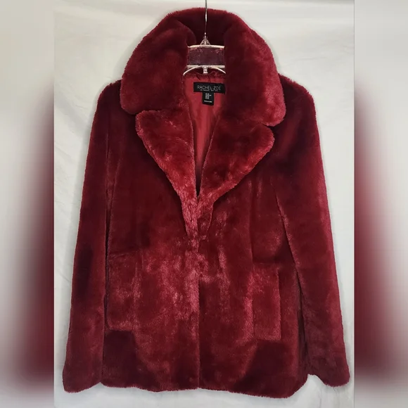 NEW Rachel Zoe FAUX Fur Coat Jacket Silky Soft & Fully Lined XS NWOT - Picture 1 of 9